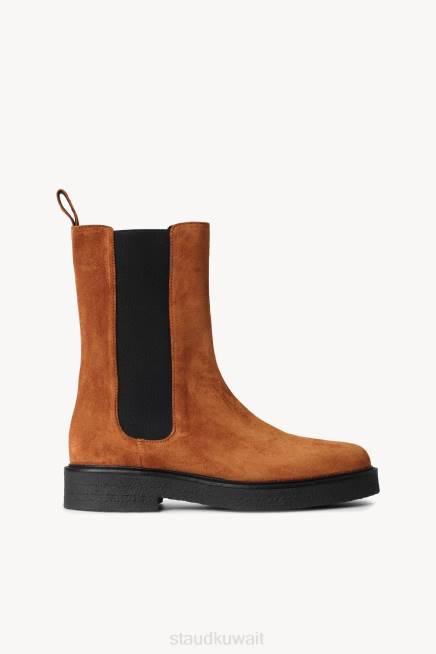 STAUD 42R01004 التمهيد بالامينو نحيف تان الأسود أحذية