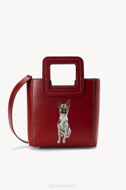 STAUD 42R01010 حقيبة جلدية صغيرة مخصصة شيرلي نحيف كونياك مُكَمِّلات