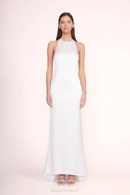 STAUD 42R01041 فستان جانيت نحيف أبيض زفافي