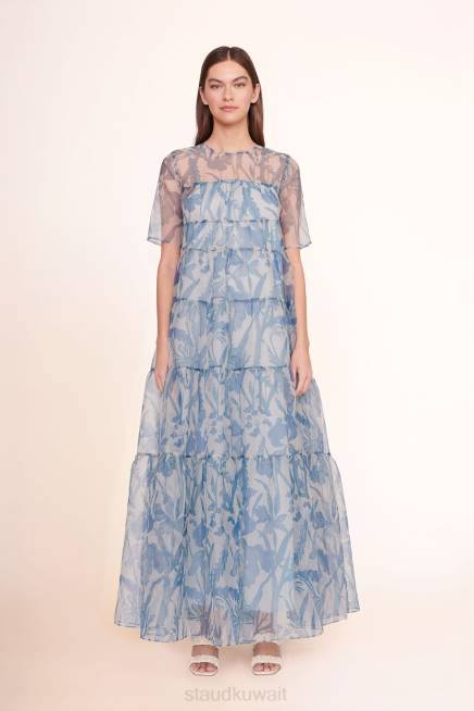 STAUD 42R0105 فستان صفير نحيف السماء البرية ملابس