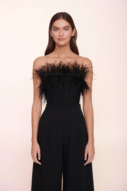 STAUD 42R01056 أعلى نيللي نحيف أسود زفافي