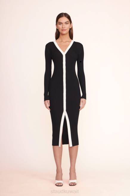 STAUD 42R0114 سترة شوكو نحيف أسود أبيض ملابس