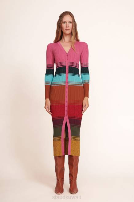 STAUD 42R0121 سترة شوكو نحيف شريط الفسيفساء ملابس