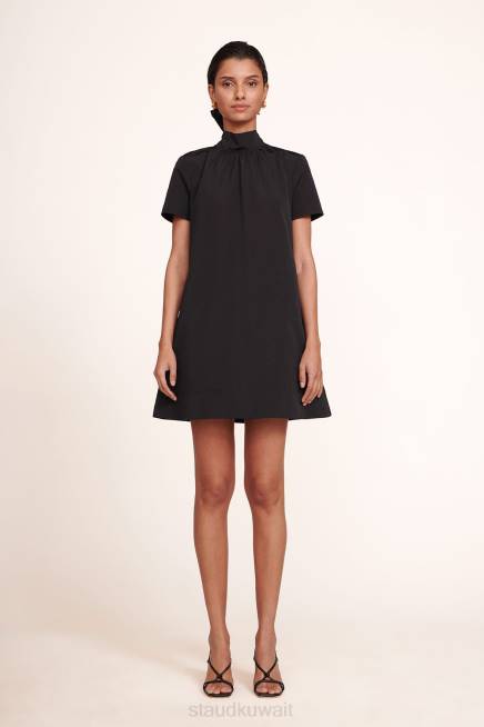STAUD 42R0141 فستان ميني إلانا نحيف أسود ملابس