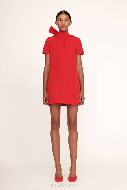 STAUD 42R0147 فستان ميني إلانا نحيف البوينسيتيا ملابس