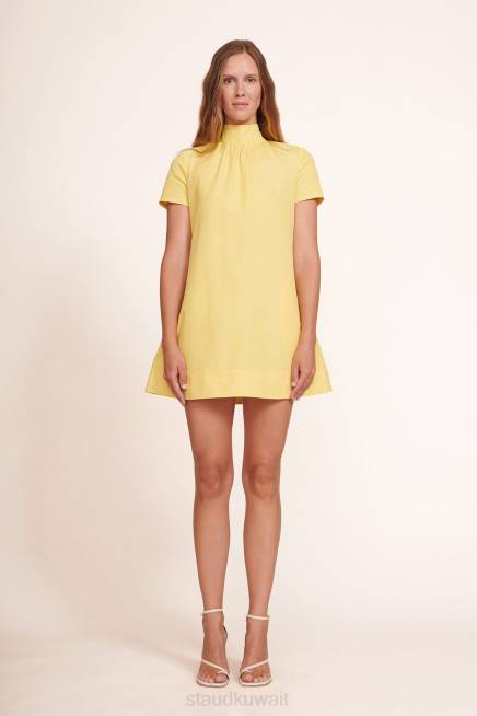 STAUD 42R0148 فستان ميني إلانا نحيف زهرة ملابس