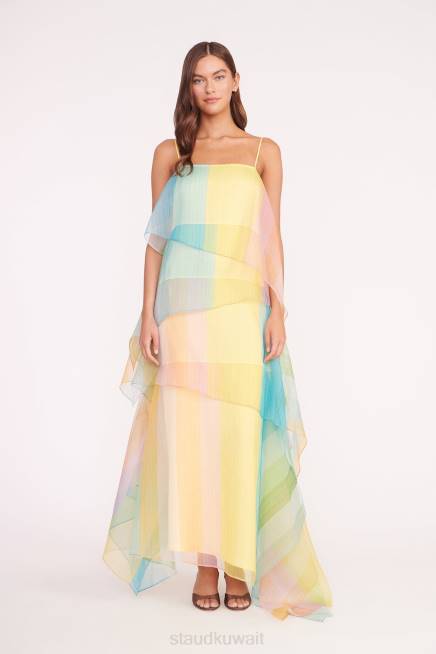 STAUD 42R0155 فستان كايلا نحيف أومبير الساحلي ملابس