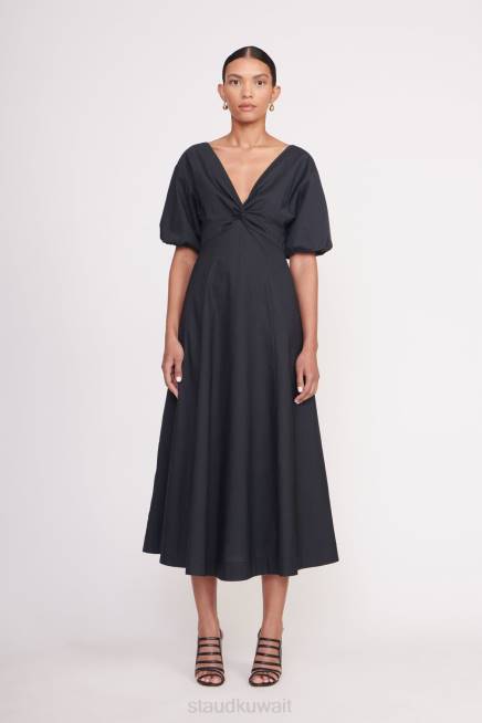 STAUD 42R0157 فستان فينلي نحيف أسود ملابس