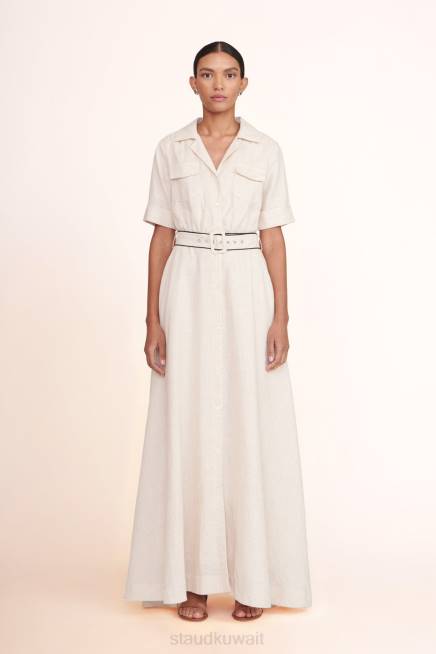 STAUD 42R0169 فستان ميلي نحيف أسود طبيعي ملابس