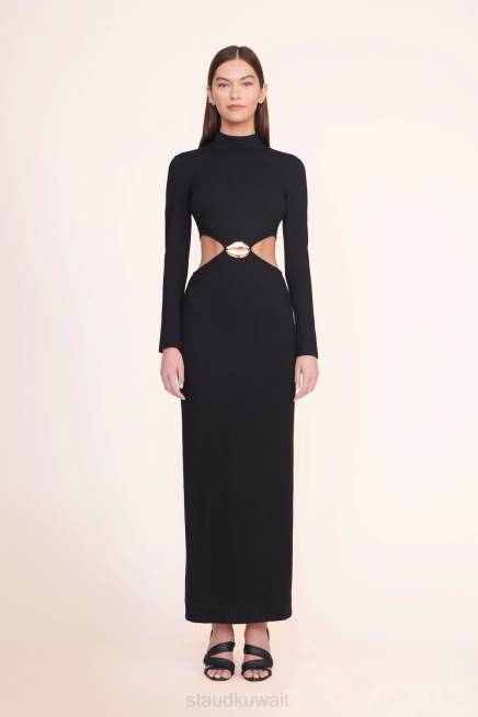 STAUD 42R0183 فستان أرليت نحيف أسود ملابس