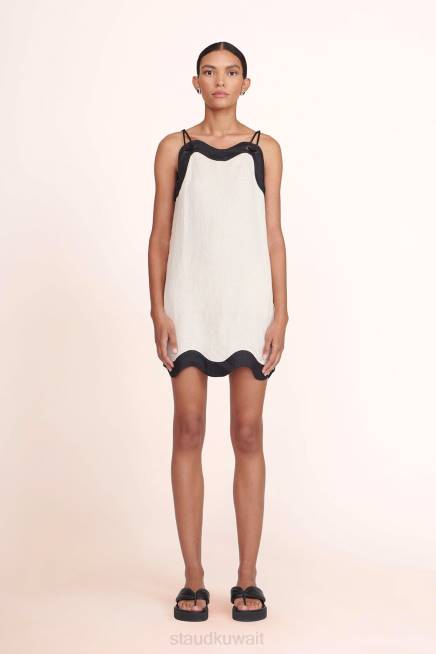 STAUD 42R0185 فستان ريناتا نحيف أسود طبيعي ملابس