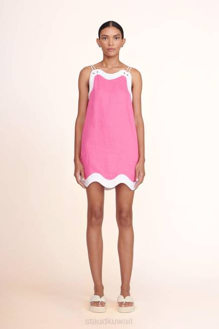 STAUD 42R0186 فستان ريناتا نحيف زهر أبيض ملابس