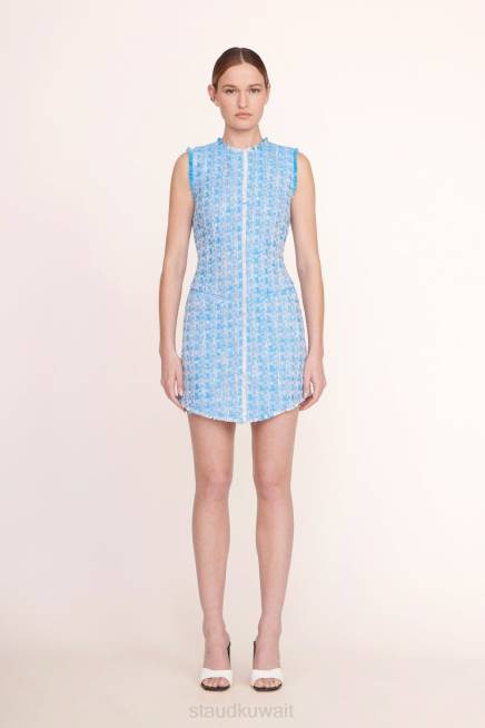 STAUD 42R0210 فستان من الكريستال نحيف المحيط الهادئ ملابس