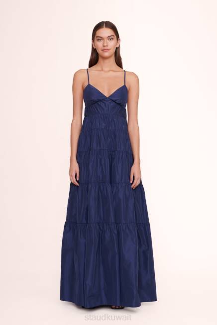 STAUD 42R0225 فستان ريبلي نحيف القوات البحرية ملابس