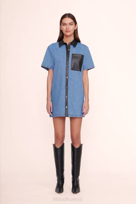 STAUD 42R0255 تبديل اللباس المتوسط نحيف غسيل متوسط ​​/ أسود ملابس