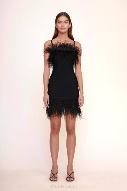 STAUD 42R0274 فستان etta نحيف أسود ملابس