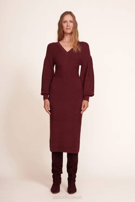 STAUD 42R0303 فستان قرنفل نحيف ميرلو ملابس
