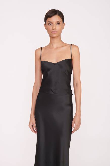 STAUD 42R0322 أعلى جرايسي نحيف أسود ملابس