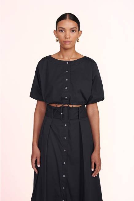 STAUD 42R0328 قمة ellington نحيف أسود ملابس