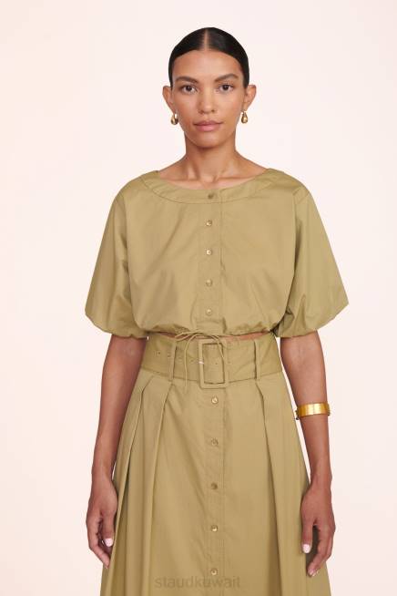 STAUD 42R0329 قمة ellington نحيف الكاكي ملابس