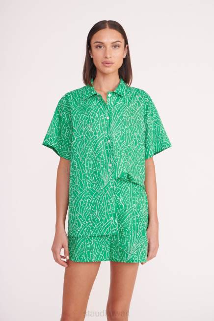 STAUD 42R0341 تشانينج أعلى نحيف نخلة خضراء ملابس