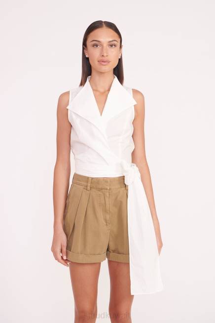 STAUD 42R0359 أعلى هايدن نحيف أبيض ملابس