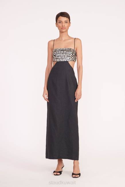 STAUD 42R036 فستان جادا نحيف أسود ملابس