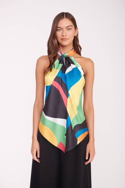 STAUD 42R0361 أعلى التروبيا نحيف موجة الرخام ملابس