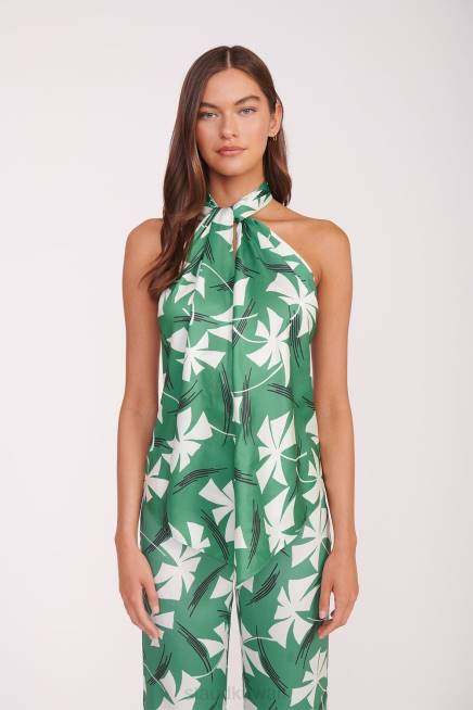 STAUD 42R0362 أعلى التروبيا نحيف المروحة الخضراء ملابس