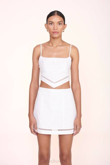 STAUD 42R0380 أعلى الولاء نحيف أبيض ملابس