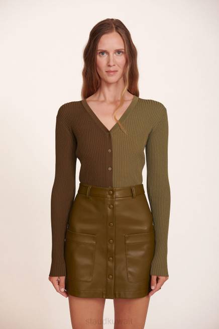 STAUD 42R0395 سترة البضائع نحيف زيتون الأفوكادو ملابس