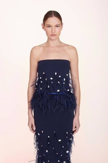 STAUD 42R0405 قمة كريستين نحيف القوات البحرية ملابس