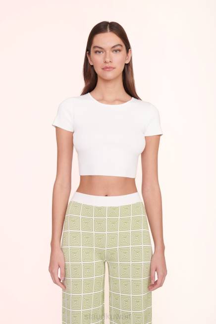 STAUD 42R0441 إلى الأعلى نحيف أبيض ملابس