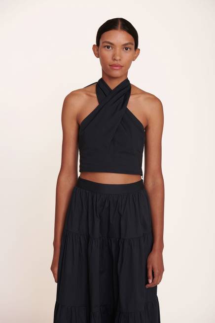 STAUD 42R0448 أعلى كاي نحيف أسود ملابس