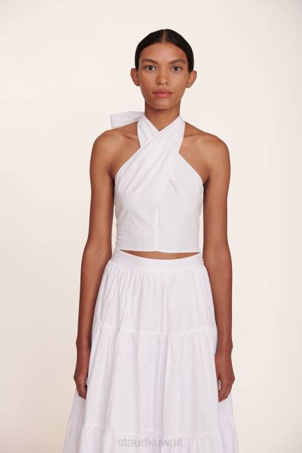 STAUD 42R0451 أعلى كاي نحيف أبيض ملابس