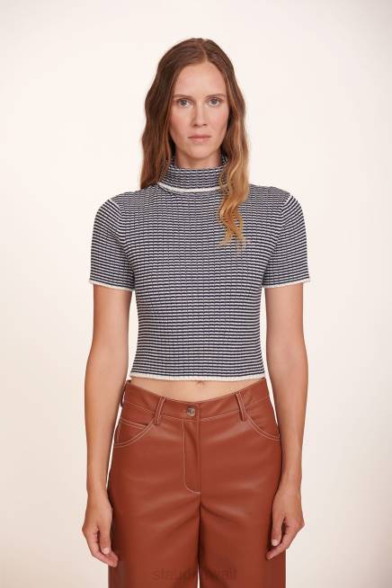 STAUD 42R0453 أعلى lilou نحيف الشريط البحري ملابس