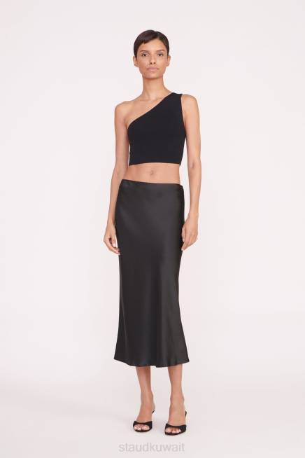 STAUD 42R0472 تنورة أنجيلا نحيف أسود ملابس
