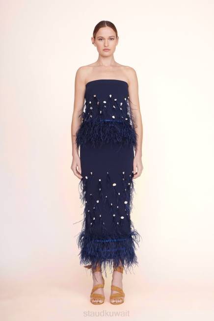 STAUD 42R0496 تنورة ماكيلا نحيف القوات البحرية ملابس