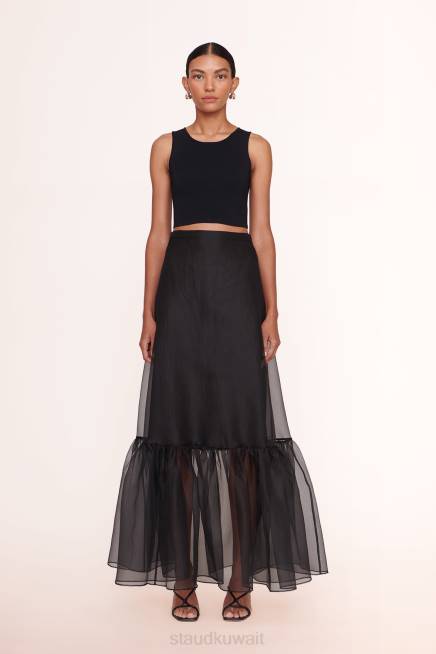 STAUD 42R0502 تنورة طعام نحيف أسود ملابس