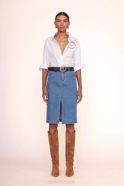 STAUD 42R0504 تنورة هدسون نحيف غسيل متوسط ملابس