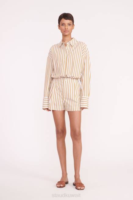 STAUD 42R0513 زوي قصير نحيف شريط الكاكي ملابس