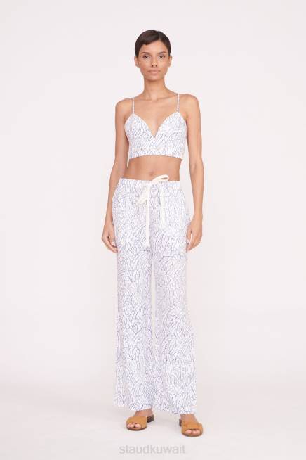 STAUD 42R0515 أليز بانت نحيف النخيل الأزرق ملابس