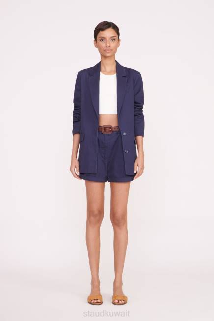 STAUD 42R0517 لويزا قصيرة نحيف القوات البحرية ملابس