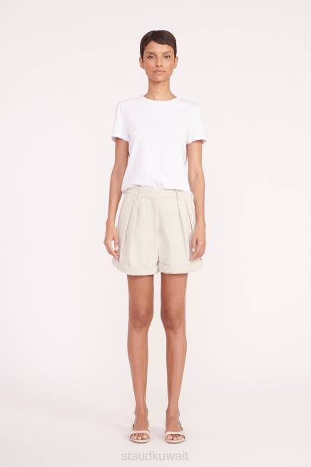 STAUD 42R0519 لويزا قصيرة نحيف حليب الشوفان ملابس