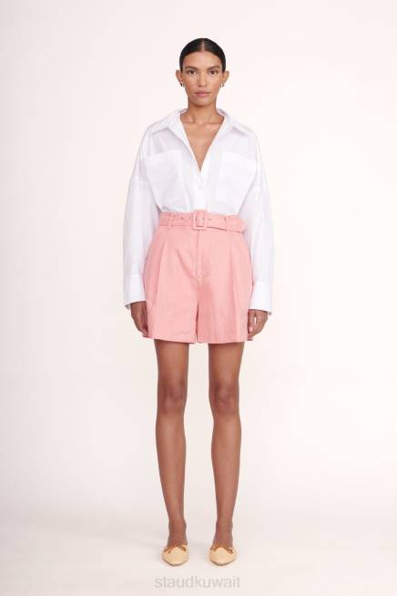 STAUD 42R0524 ايريس شورت نحيف برعم الورد ملابس