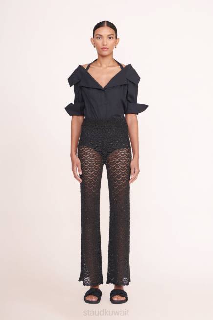 STAUD 42R0531 بانت ادريانا نحيف أسود ملابس
