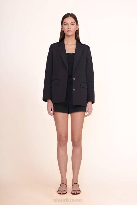 STAUD 42R0535 قصير البلوط نحيف أسود ملابس