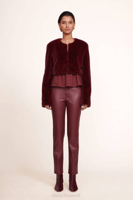 STAUD 42R0559 elliot بانت نحيف جلد نباتي البرقوق ملابس