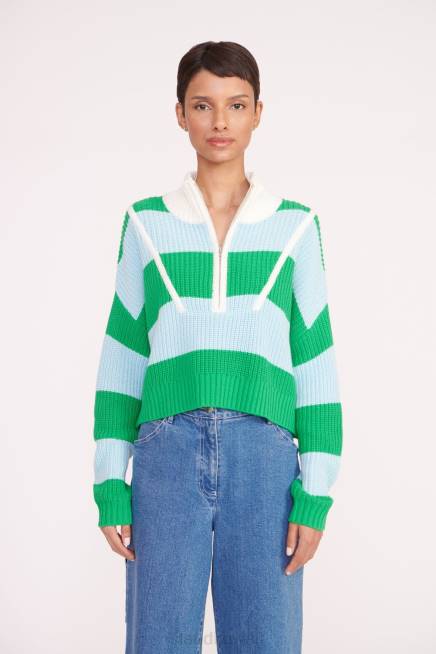 STAUD 42R0578 سترة هامبتون اقتصاص نحيف شريط الرجبي الضحلة العشب ملابس