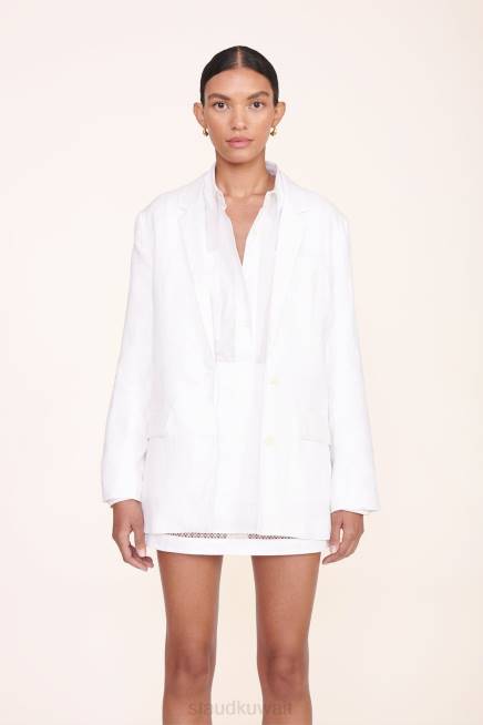 STAUD 42R0616 سترة ماكسويل نحيف أبيض ملابس